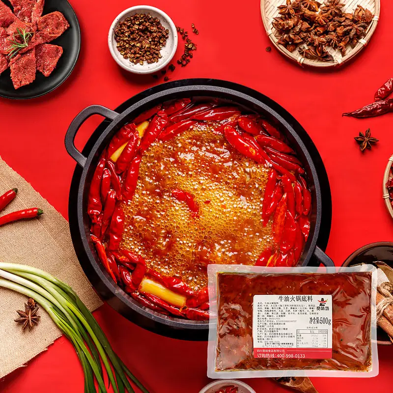 Chinese Fabriek Beste Prijs Van Beste Hotpot Food Chili Specerijen Pakket Pittige Gekookte Vis Vlees Kruiden