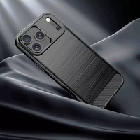 Étui de téléphone à double couche avec motif en fibre de carbone brossée, coque arrière souple en TPU résistante aux chocs pour Samsung S23/S23 PLUS
