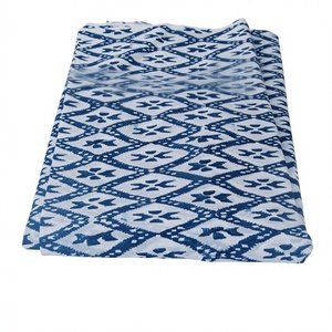 Tissu de voile de coton à imprimé floral personnalisé Sanganeri Block Print Handmade White Lightweight Material Rideau Bag Cover Boys - Product Image 1