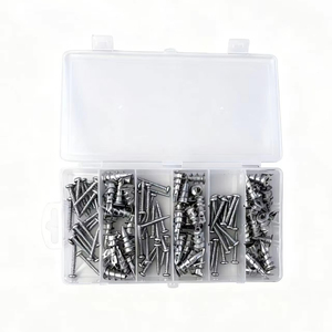 Kit <span class=keywords><strong>de</strong></span> 100 chevilles et <span class=keywords><strong>vis</strong></span> auto-perceuses en zinc argenté pour plaques <span class=keywords><strong>de</strong></span> plâtre, chevilles murales avec <span class=keywords><strong>vis</strong></span> pour cloisons sèches - Product Image 3