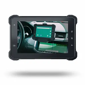 Komputer Tablet keras 7 inci kustom kendaraan terintegrasi dengan perangkat lunak manajemen perangkat seluler Terminal Data untuk pengiriman taksi