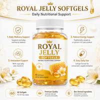 Suplemen Nutrisi Harian OEM Private Label Royal Jelly Softgels dengan Bee Pollen, Propolis & Vitamin E