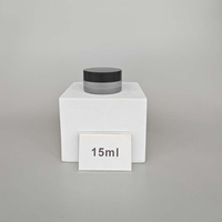 Pot en plastique givré personnalisé avec logo, 8 oz, vide, pour beurre corporel, luxe, 250 ml, 250 g, 200 ml, avec couvercles noirs.