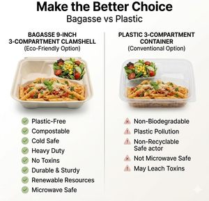Customizable Rectangle Biodegradable Disposable Food Packaging Waterproof Sugarcane Bagasse Paper <b>Pulp</b> Box for Sushi Sugar - Product Image 3