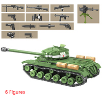 QUANGUAN 100062 askeri oyuncaklar IS-2M ağır Tank asker silah yapı taşları yapı oyuncaklar çocuklar için