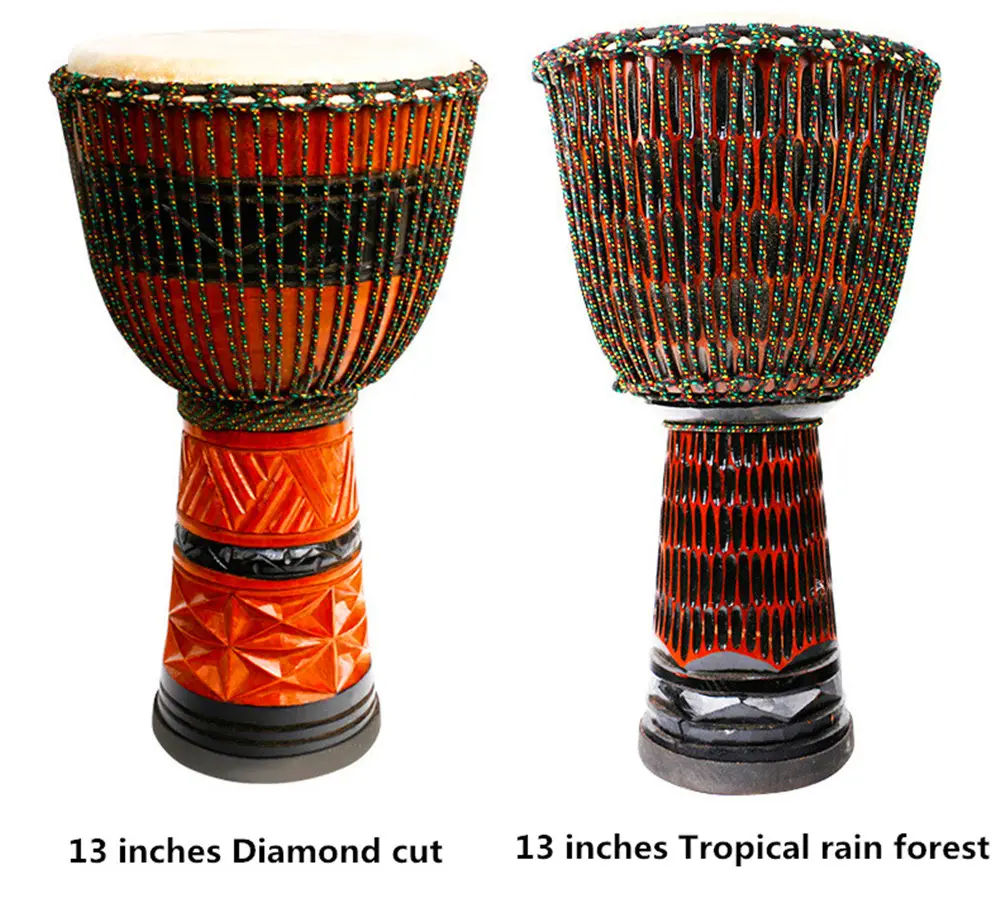 Wholesales tambor africano djembe adicionar-03, esculpido à mão, 13 polegadas, adulto, aprende a jogar pele de cabra