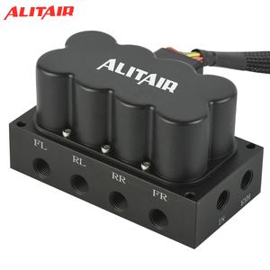 Colector de Válvulas Solenoides ALITAIR 0-300Psi VU4 - 1/4\" 1/<span class=keywords><strong>8</strong></span>\" NPT para Suspensión Neumática, Control Rápido de Bolsas de Aire, Diseño de 4 Esquinas - Product Image 6