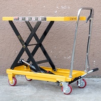 Chariot de table élévatrice à ciseaux manuel hydraulique 150 KG élévateur en acier portable pour restaurants hôtels usines de fabrication-nouveau