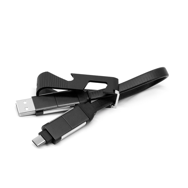 Wholesale Multi 6 in 1 Fast Charging Cable with Cellphone Stand and Bottle Opener for All Mobile Phones