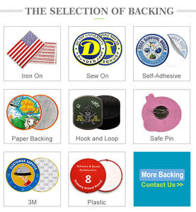 Desainer kain kustom logo 3d lencana tenun bunga huruf besi Pada patch bordir untuk Jaket - Product Image 6