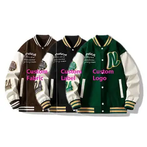 Coppia College abbigliamento da Baseball ricamo americano abbigliamento di marca di moda giacca College Letterman primaverile da uomo personalizzata