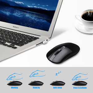 Hot bán 2.4GHz RF Công nghệ chuột inalambrico 4 nút Ergonomic Chuột sem fio im lặng gõ Chuột không dây cho PC máy tính xách tay - Product Image 6