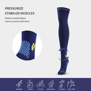 Calcetines de Compresión por Encima de la Rodilla, de Nailon, con Rayas y Cuadros, para Ciclismo, Juveniles (18-40), Ropa Deportiva - Product Image 2