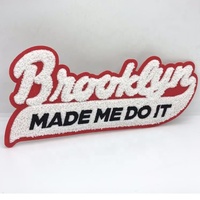Patchs chenille brodés en 3D en plastique durable avec lettres et chiffres 3D, logo pour vestes à capuche, vente en gros sur mesure