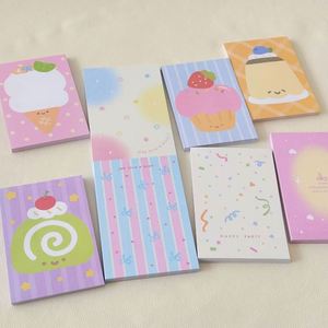 Kawaii Dessert Themed Non-Adhesive <b>Memo</b> <b>Pads</b> Set Assorted Cute Ice Cream/Cake/Pudding Patterns Customizable Office Daily - Product Image 2