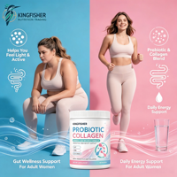 Poudre de collagène à marque privée avec probiotiques, saveur baies, peptides hydrolysés pour l'éclat de la peau et supplément beauté en poudre