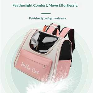 Portable Mesh Pet Carrier <b>Backpack</b> Breathable Travel Tote Bag for <b>Cat</b> Dog Small Puppy Kitten Crossbody Shoulder Airline Approved - Product Image 3