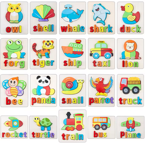 Rompecabezas de Madera 3D con Letras del Alfabeto y Animales, Juguete Educativo para Niños de 14 Años en Adelante, con Menos de 50 Piezas, Popular en 2022 - Product Image 2