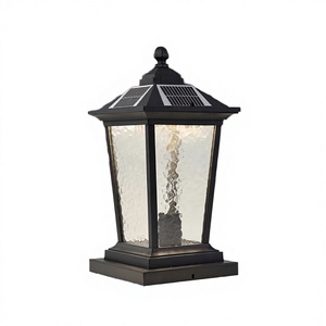 Outdoor IP65 Waterproof Aluminum Modern Fence <b>Pillar</b> Lamp Solar LED Gate <b>Light</b> Adjustable Color Temperature Garden Decoration - Product Image 4