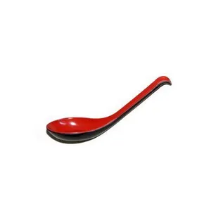 Modern red plastic melamine tasting stirrer soup spoon for sugar espresso coffee or tea