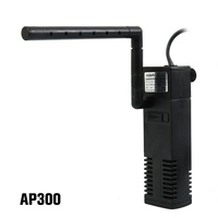 Pompe de filtration submersible 3-en-1 JSD AP300~AP1500 pour aquarium, circulation d'oxygène et pluie artificielle, pour le nettoyage de l'eau des bacs à poissons et tortues