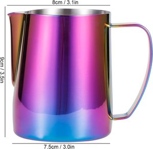 Pichet à lait en acier inoxydable de 600 ml pour mousseur à café, écologique, pour barista, outils d'espresso, usage bistro - Vente en gros - Product Image 6