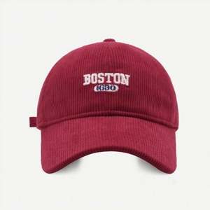 Gorra de Béisbol de Pana Personalizada al por Mayor con 6 Paneles y Bordado Original del Logotipo de Boston - Product Image 2