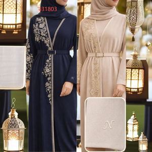 Vestido Kaftán Elegante Vintage para Mujer, Color Negro, Largo y Modesto, de Poliéster, para Eid, Talla Única, para <span class=keywords><strong>Netflix</strong></span>, Estilo Islámico - Product Image 2