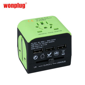 Universal a <span class=keywords><strong>UK</strong></span>/AU/EU/US Italia <span class=keywords><strong>España</strong></span> Adaptador de enchufe de viaje 5V 3A 3usb Adaptador internacional Enchufe Mini Kit de viaje de bolsillo - Product Image 3