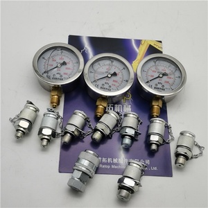 Diagnostic <b>Tool</b> Set for All Heavy Equipment Machine Hydraulic Pressure <b>Measurement</b> Kit, 3 <b>Gauge</b> Hydraulic Pressure <b>Gauge</b> Set - Product Image 3
