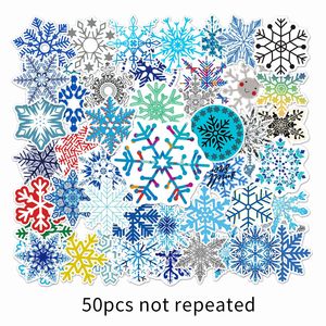 50 Uds. <span class=keywords><strong>Pegatinas</strong></span> de grafiti DIY con personalidad de copos de nieve de Color viento, pegatina impermeable para maleta, refrigerador, estuche de lápices para coche - Product Image 2