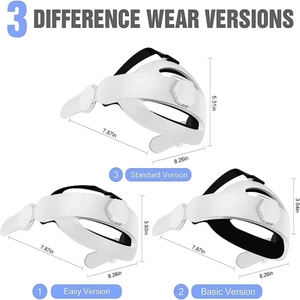 Délai de livraison rapide <span class=keywords><strong>casque</strong></span> <span class=keywords><strong>VR</strong></span> de décompression réglable monté sur la tête pour Oculus <span class=keywords><strong>Quest</strong></span> <span class=keywords><strong>2</strong></span> (blanc) - Product Image 3