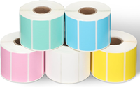 Rouleaux d'étiquettes thermiques directes personnalisées vierges blanches 2x1 4x2 pouces, autocollantes, imperméables et résistantes à l'huile pour la promotion de codes-barres et les supermarchés