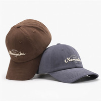 Gorra de Béisbol Resistente de Algodón con Corona Suave, Bordado 3D en Relieve, Visera Curva, Ajustable, para Uso Diario
