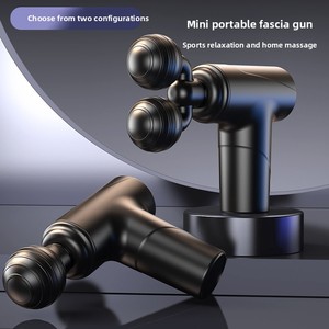 Mini <span class=keywords><strong>Pistola</strong></span> <span class=keywords><strong>de</strong></span> <span class=keywords><strong>Masaje</strong></span> Fascial <span class=keywords><strong>de</strong></span> Doble Cabezal, Portátil, Eléctrica, para Relajar los Músculos, Cervical, Uso Doméstico, Tres Velocidades - Product Image 5