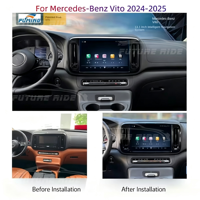 Autoradio multimédia Android 12 QLED GPS CarPlay DSP 13,1 pouces pour Mercedes Vito W477 W488 2024-2025