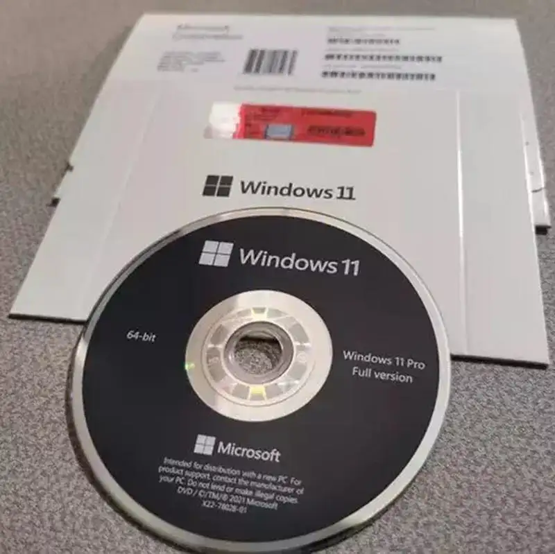 Microsoft Windows 11 Pro Full Package DVD (1 set=5 pcs)DHL Windows 11 Pro DVD