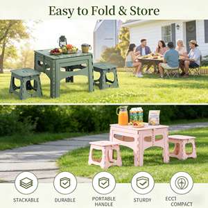 ชุดโต๊ะเก้าอี้พับได้ RCVE 1 โต๊ะ + เก้าอี้สตูล <span class=keywords><strong>2</strong></span> ตัว แข็งแรง ทนทาน เหมาะสำหรับการตั้งแคมป์กลางแจ้ง เดินป่า ตกปลา และใช้ในร่ม - Product Image 6