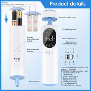 Termômetro HiRPM Digital com Bluetooth Inteligente No-Contact <span class=keywords><strong>Forehead</strong></span> Ear Blue Tooth Termômetro Infravermelho para Fins Médicos - Product Image 4