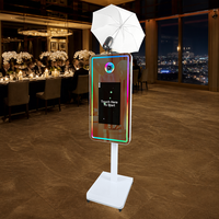 Photomaton avec écran tactile LCD de 21,5 pouces, hauteur réglable à distance, pour les événements et les fêtes