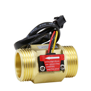 Liquid <b>Flow</b> Sensor B10 Brass Copper One Inch Thread <b>Water</b> <b>Flow</b> <b>Meter</b> with Pulse Output Hall Effect Turbine for Heater System - Product Image 5