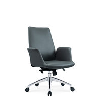 Chaise de bureau de direction ergonomique moderne pivotante et réglable en cuir avec support lombaire pour la maison, le bureau et l'hôpital