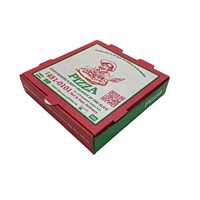 Boîte à pizza carrée en carton ondulé recyclé avec logo personnalisé et options de dorure à chaud