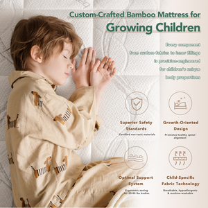 Colchón de espuma viscoelástica personalizado de alta calidad para niños, colchón plegable extraíble de fibra de bambú para bebés pequeños - Product Image 2