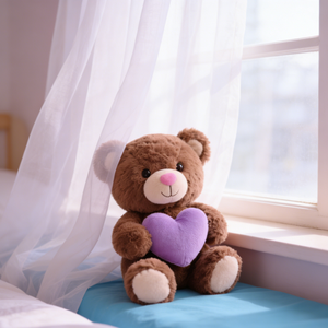 Orsacchiotto di Peluche con Cuore Certificato CE, Giocattolo Morbido Imbottito per Bambini, Fornitore di Giocattoli in Peluche Personalizzati ODM - Product Image 4