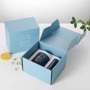 Bouteille/pot de capsule carrée de couleur personnalisée écologique Boîte en papier de haute qualité Ensemble de paquets de suppléments de pilules Boîte-cadeau d'avion - Product Image 4