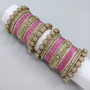 PADMAWATI <b>BANGLES</b> PRIVATE LIMITED Luxury Tungsten Gold Plated Multi Color Women's <b>Bangles</b> Set Indian Bridal Wedding Anniversary - Product Image 2