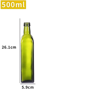 Verde Oscuro Marrón 100mL-750ml Botellas de condimentos de cocina Botellas de aceite de oliva y Camelia cuadradas y redondas Tapón de rosca Tipo de sellado plano - Product Image 5