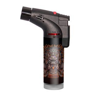 Offre Spéciale Logos personnalisés fumée puissant rechargeable quatre flammes briquet torche oblique avec boîte de présentation paquet de haute qualité - Product Image 5