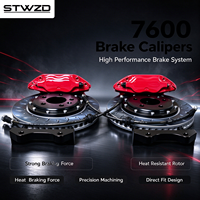 Kaliper Rem Ringan 4 Piston Forged Alloy 7600 untuk Jalan Raya & Balap, Penggunaan Ganda untuk Mazda 2/MX-5 NA/NB/NC untuk Ford Fiesta Carnival